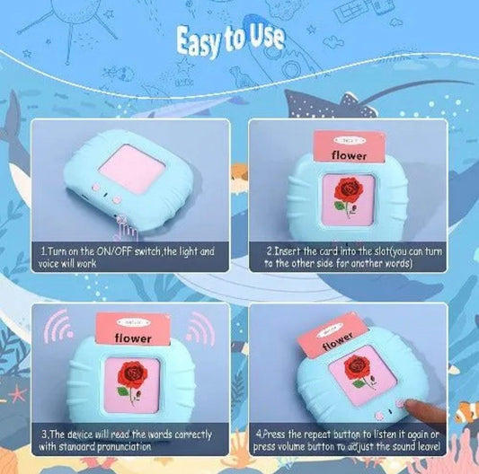 Education Talking Flash Cards Learning Machine With Sound For Kids