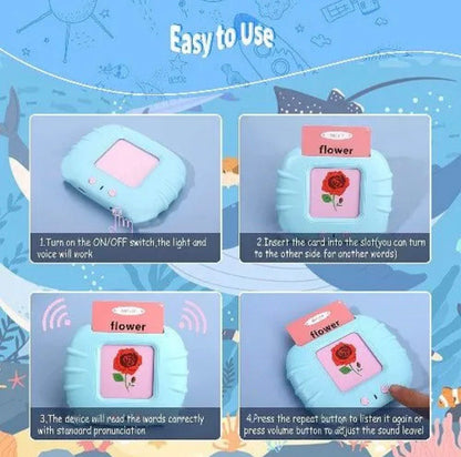 Education Talking Flash Cards Learning Machine With Sound For Kids